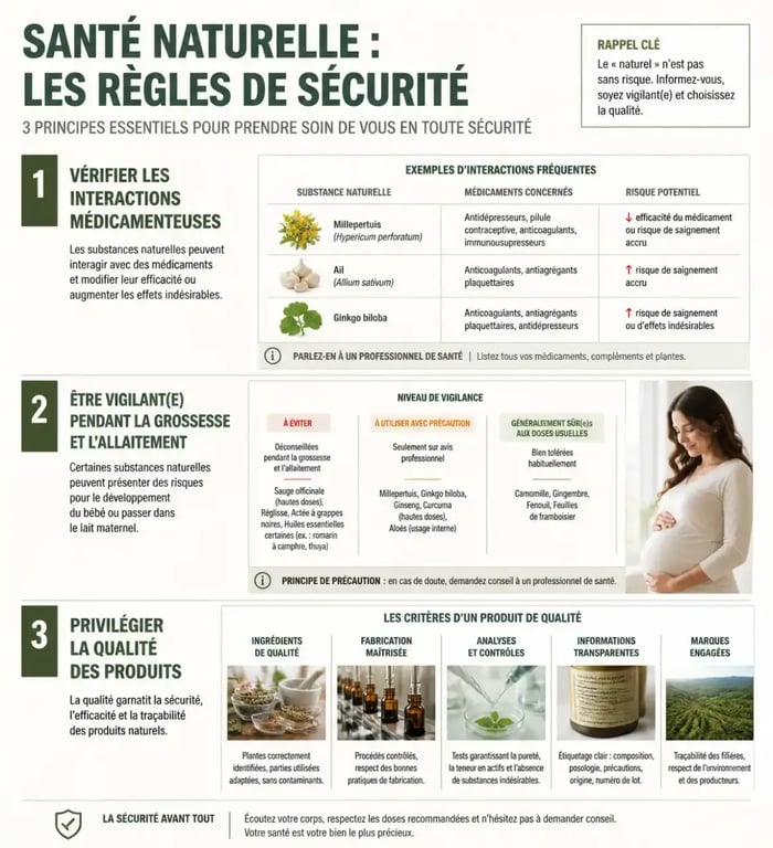 Règles de sécurité et précautions en santé naturelle