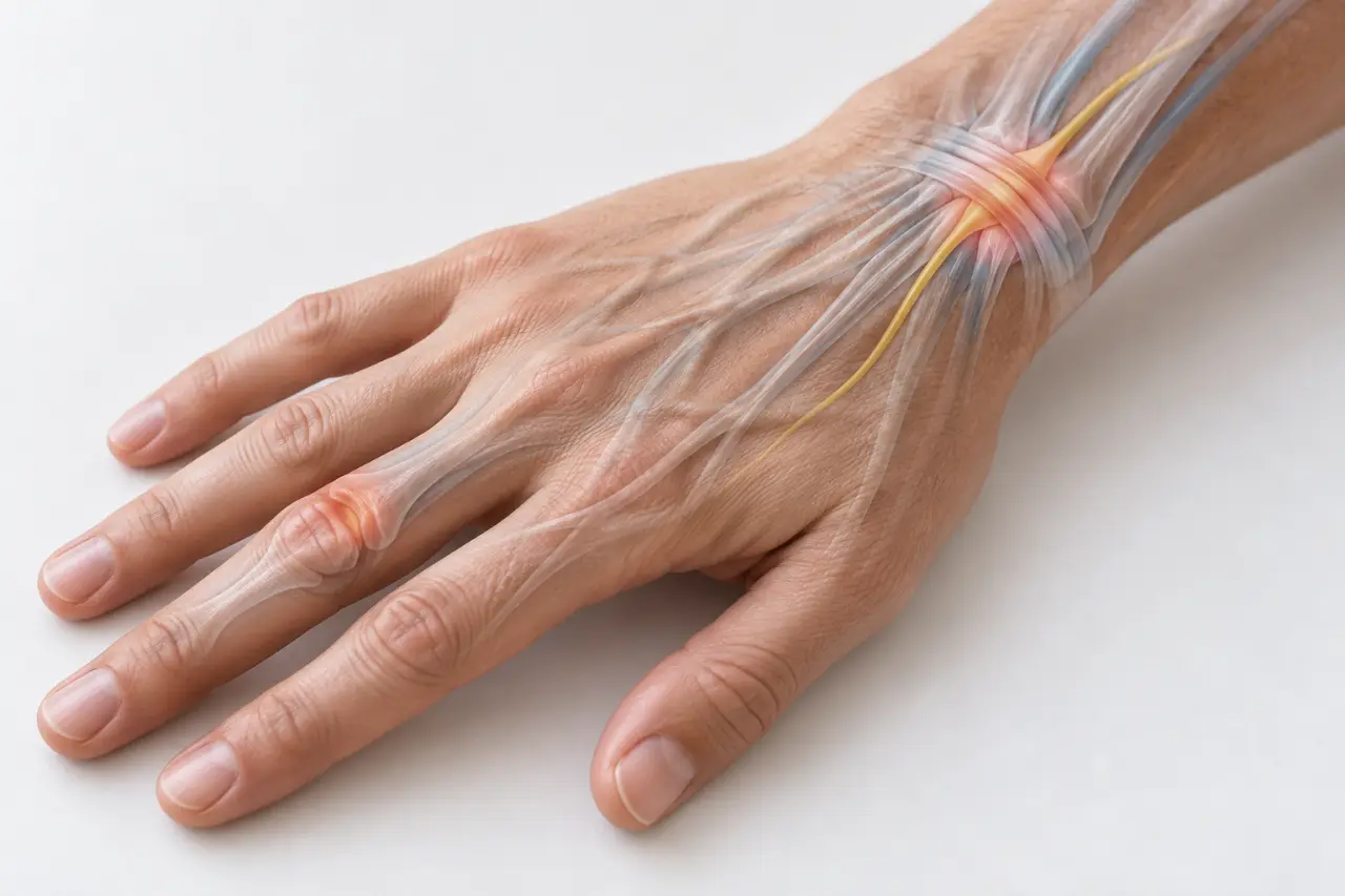 Douleur au-dessus de la main : tendon, articulation ou nerf, comment les distinguer ?