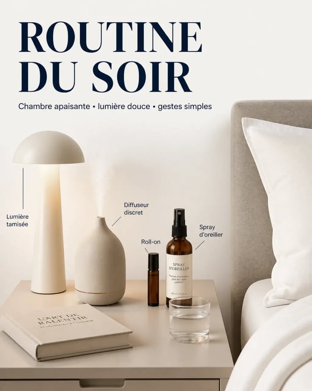 Huile essentielle sommeil : ambiance de chambre et gestes simples pour préparer la nuit