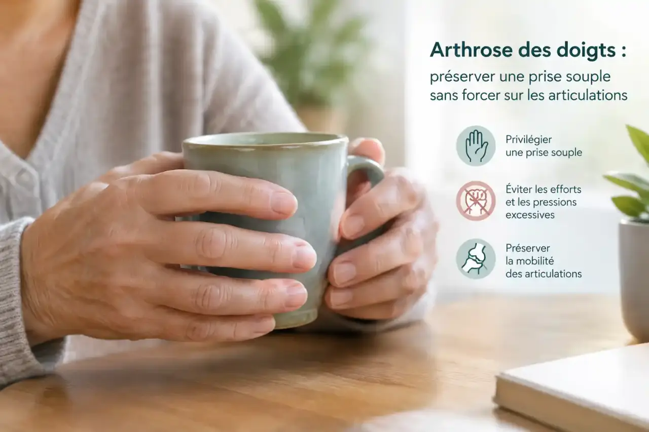 Arthrose des doigts : préserver une prise souple sans forcer sur les articulations